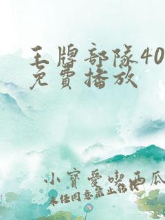 王牌部队40集免费播放