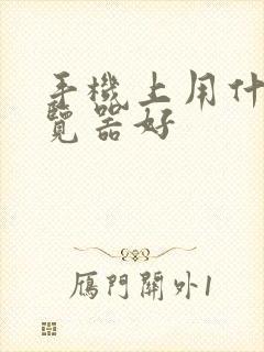 手机上用什么浏览器好