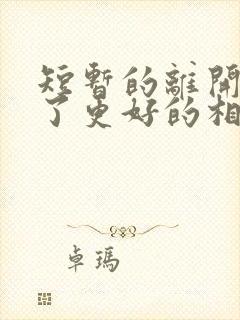 短暂的离开是为了更好的相遇