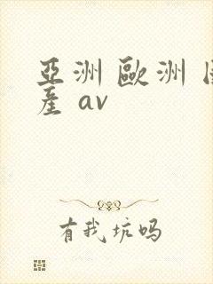 亚洲 欧洲 国产 av