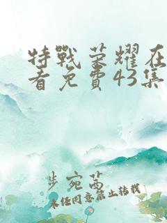 特战荣耀在线观看免费43集