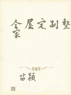 全屋定制整装厂家