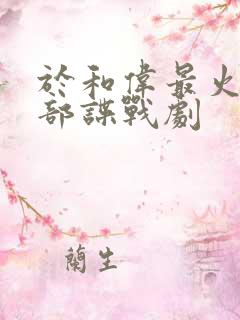 于和伟最火的5部谍战剧