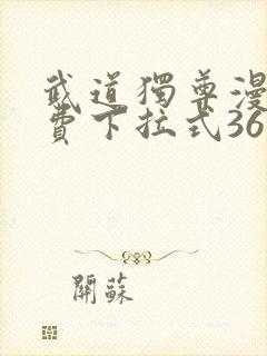 武道独尊漫画免费下拉式36漫画