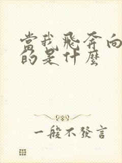 当我飞奔向你讲的是什么