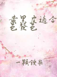 黄黑皮适合的浅色发色