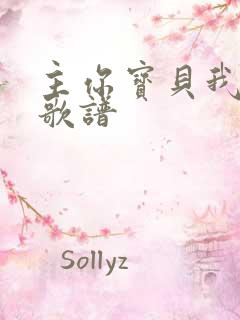 主你宝贝我歌词歌谱