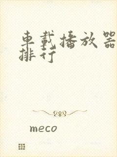 车载播放器十大排行