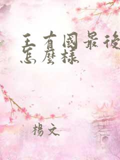 王有国最后结局怎么样