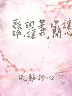 歌词是你让我心碎,让我开心流泪