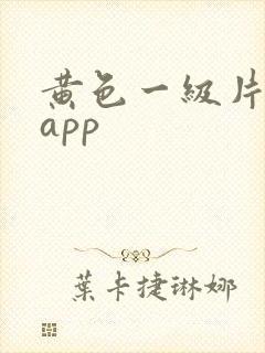黄色一级片免费app