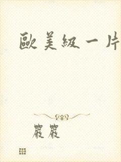 欧美级一片