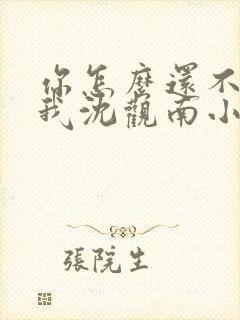 你怎么还不来哄我沈观南小说免费阅读