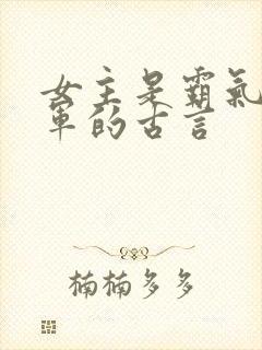 女主是霸气女将军的古言