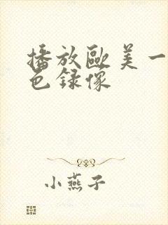 播放欧美一级黄色录像