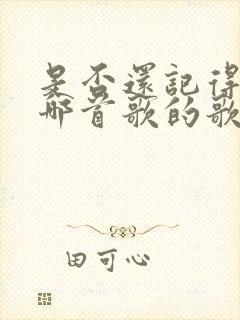 是否还记得我是哪首歌的歌词