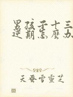 男孩子十三岁叛逆期怎么办