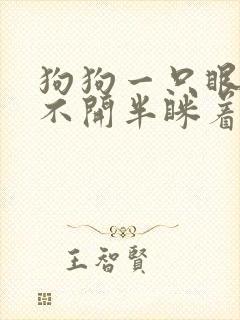 狗狗一只眼睛睁不开半眯着