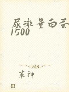 尿微量白蛋白高1500