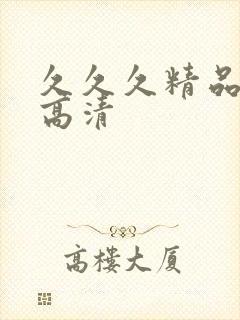 久久久精品国产高清