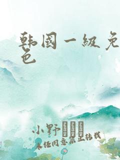 韩国一级免费黄色