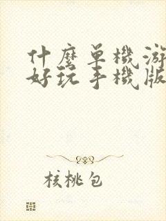 什么单机游戏最好玩手机版