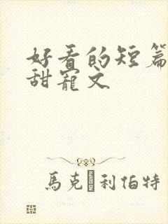 好看的短篇言情甜宠文