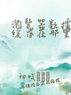 浏览器数据清理缓存在哪里