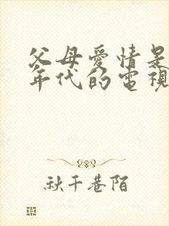 父母爱情是哪个年代的电视剧