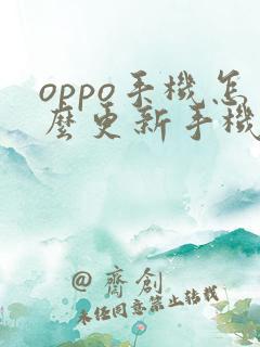 oppo手机怎么更新手机版本
