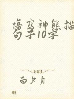 仿写神态描写的句子10字
