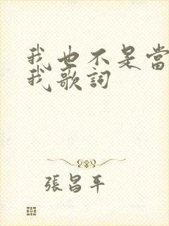 我也不是当年的我歌词