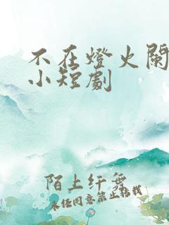 不在灯火阑珊处小短剧