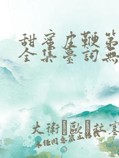 甜蜜皮鞭第一季全集台词无马赛