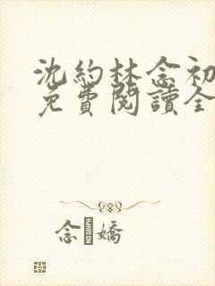 沈约林念初小说免费阅读全文最新章