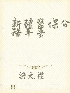 新疆医保公共服务平台