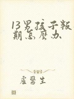 13男孩子叛逆期怎么办