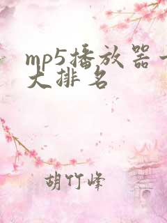 mp5播放器十大排名