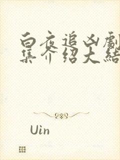 白夜追凶剧情分集介绍大结局