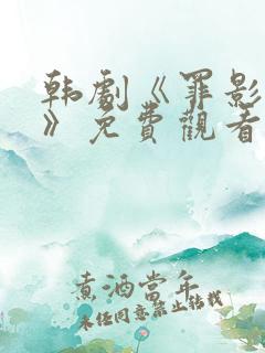 韩剧《罪影猎杀》免费观看全集