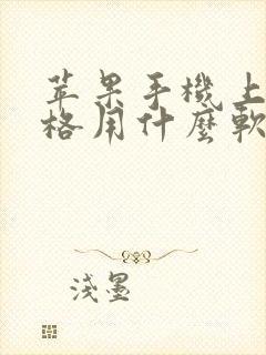 苹果手机上做表格用什么软件