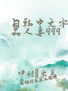 日韩中文字幕精品人妻999