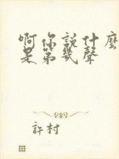 啊你说什么的啊是第几声