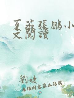 夏薇张鹏小说全文阅读