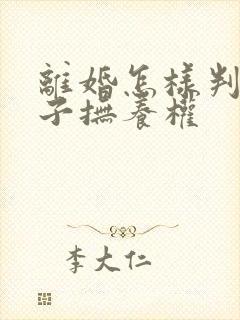 离婚怎样判定孩子抚养权