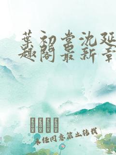 叶初棠沈延川笔趣阁最新章节更新