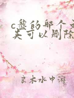 c盘的哪个文件夹可以删除