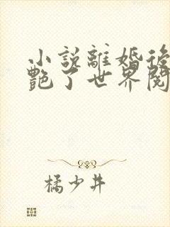 小说离婚后她惊艳了世界阅读