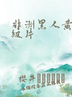 非洲黑人黄色特级片