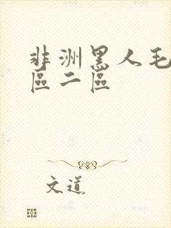 非洲黑人毛片一区二区